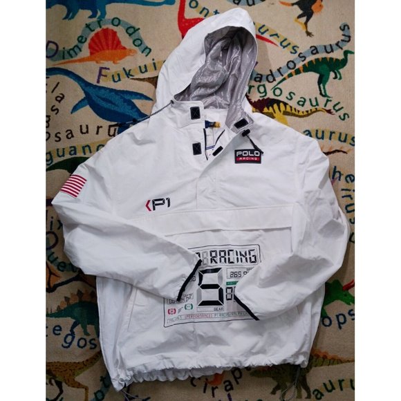 Ralph Lauren Other - Polo Ralph Lauren P1 Racing Hooded Anorak Hi Tech Jacket White Mens Sz L NWT